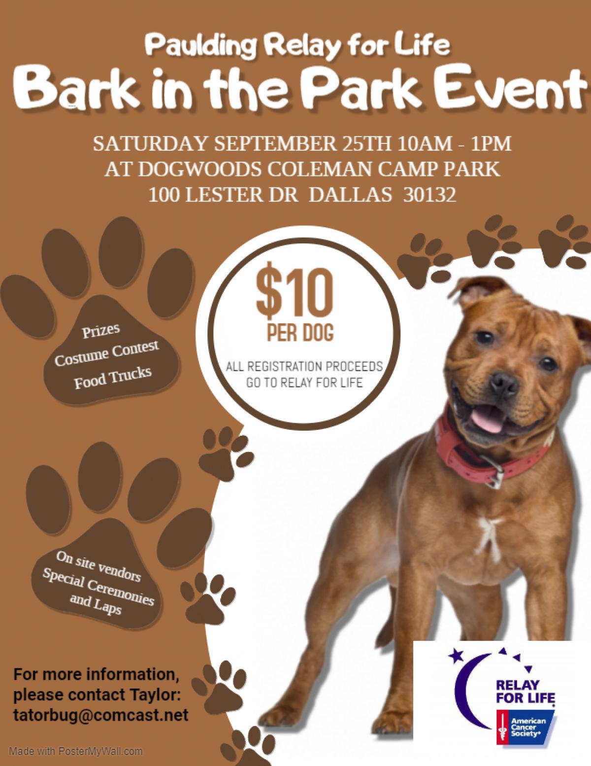 Dog Days of Summer: It's bark at the park on Saturday! - DRaysBay